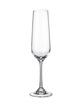 Set de copas para champán Bohemia de vidrio 6 piezas
