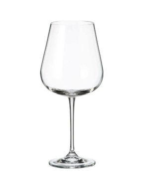 Set de copas para vino Bohemia de vidrio 6 piezas