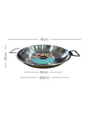 Paellera moven de acero