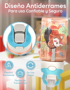 Set botella de agua Magma Life con tapa a prueba de derrame 450 ml