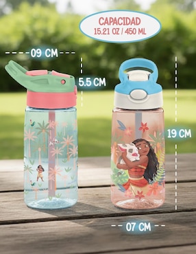 Set botella de agua Magma Life con tapa a prueba de derrame 450 ml