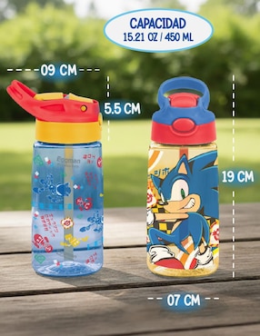 Set botella de agua Magma Life con tapa a prueba de derrame 450 ml