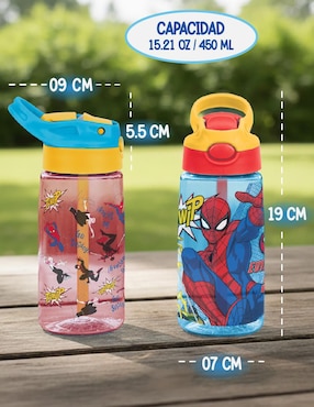 Set botella de agua Magma Life con tapa a prueba de derrame 450 ml