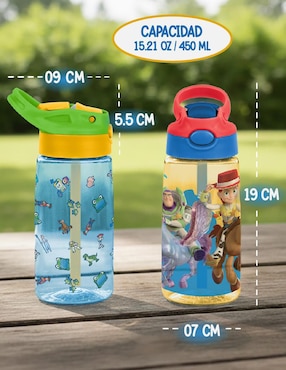 Set botella de agua Magma Life con tapa a prueba de derrame 450 ml
