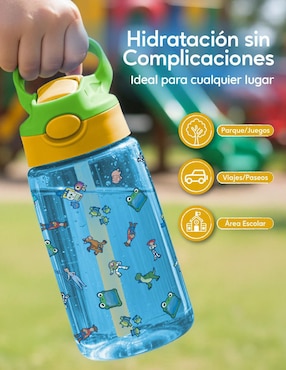 Set botella de agua Magma Life con tapa a prueba de derrame 450 ml