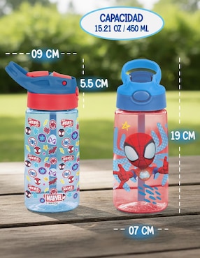 Set botella de agua Magma Life con tapa a prueba de derrame 450 ml