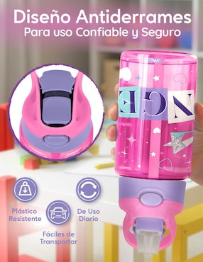 Set botella de agua Magma Life con tapa a prueba de derrame 450 ml