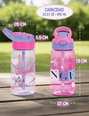 Set botella de agua Magma Life con tapa a prueba de derrame 450 ml