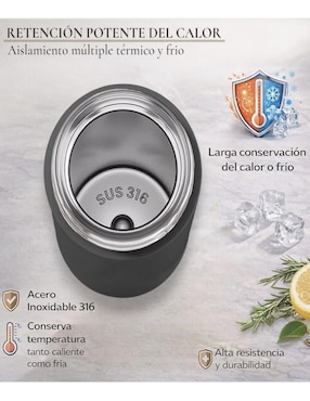 Termo Cm-Top de acero inoxidable con tapa rosca