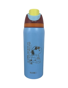 Termo Termomania de acero inoxidable Snoopy con tapa push pull 946 ml