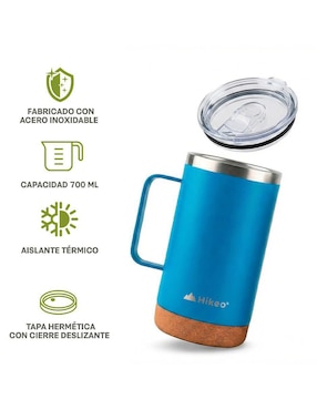Set termo Hikeo de acero inoxidable con tapa disc top