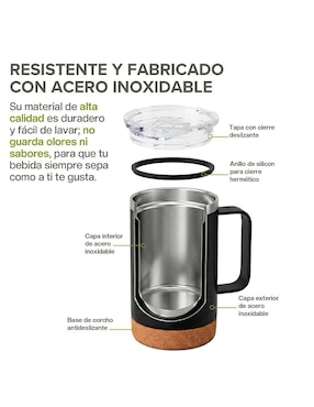 Set termo Hikeo de acero inoxidable con tapa disc top