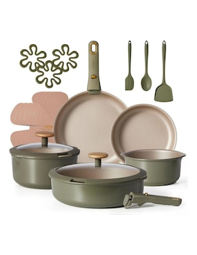 Batería de cocina Carote Carote Titanium de titanio antiadherente sin PFOA 19 piezas