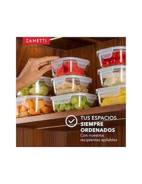 Set de contenedor para refrigerador Zanetti de vidrio 20 piezas