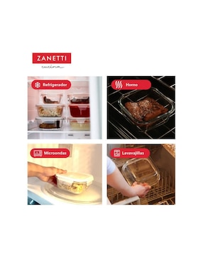 Set de contenedor para refrigerador Zanetti de vidrio 20 piezas