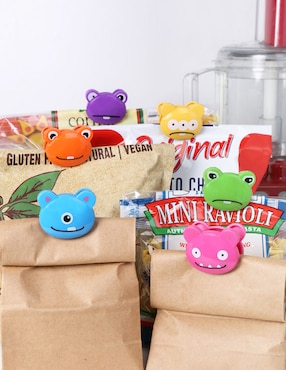 Clip para bolsas Kikkerland de plástico 6 piezas