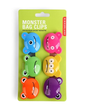 Clip para bolsas Kikkerland de plástico 6 piezas