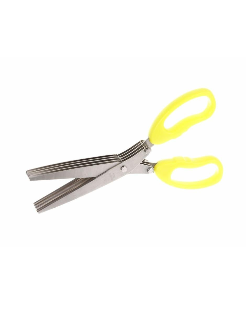 Tijeras para hierbas acero inoxidable 20 cm verde limón