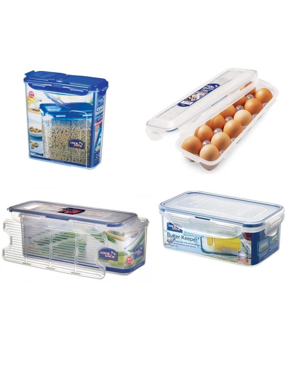 Set contenedores de plástico 4 piezas