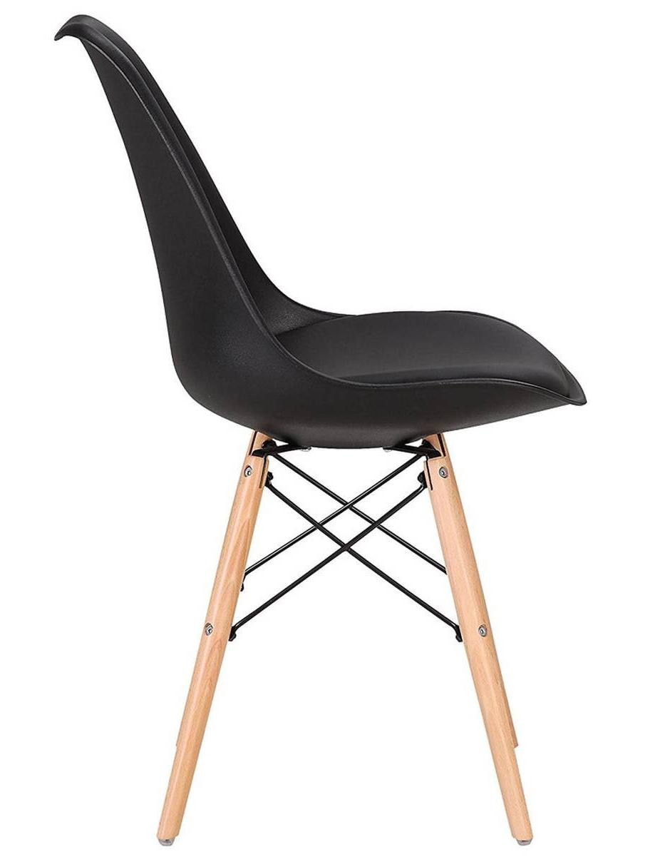 Silla Eames cojín básica negra 3