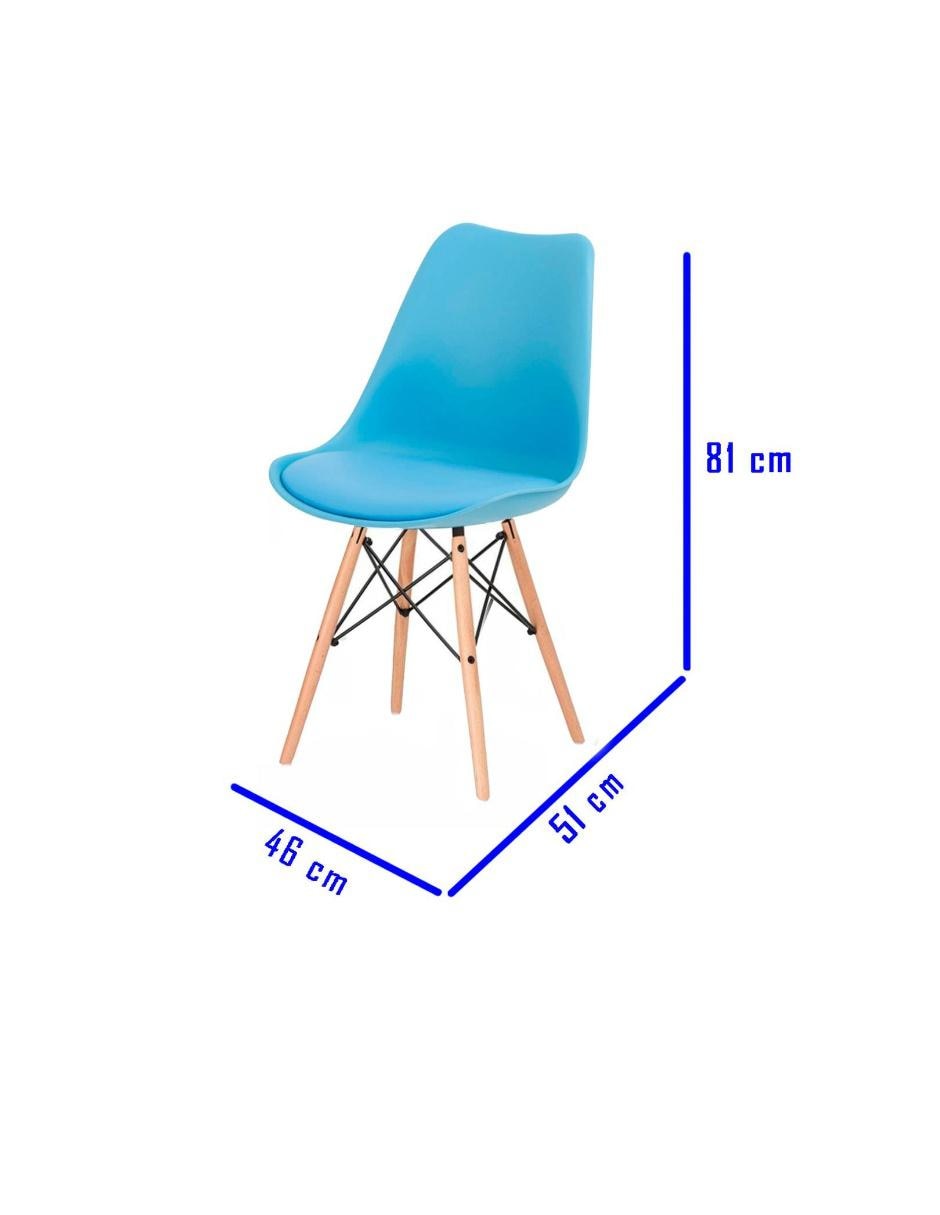 Silla Eames cojín básica negra