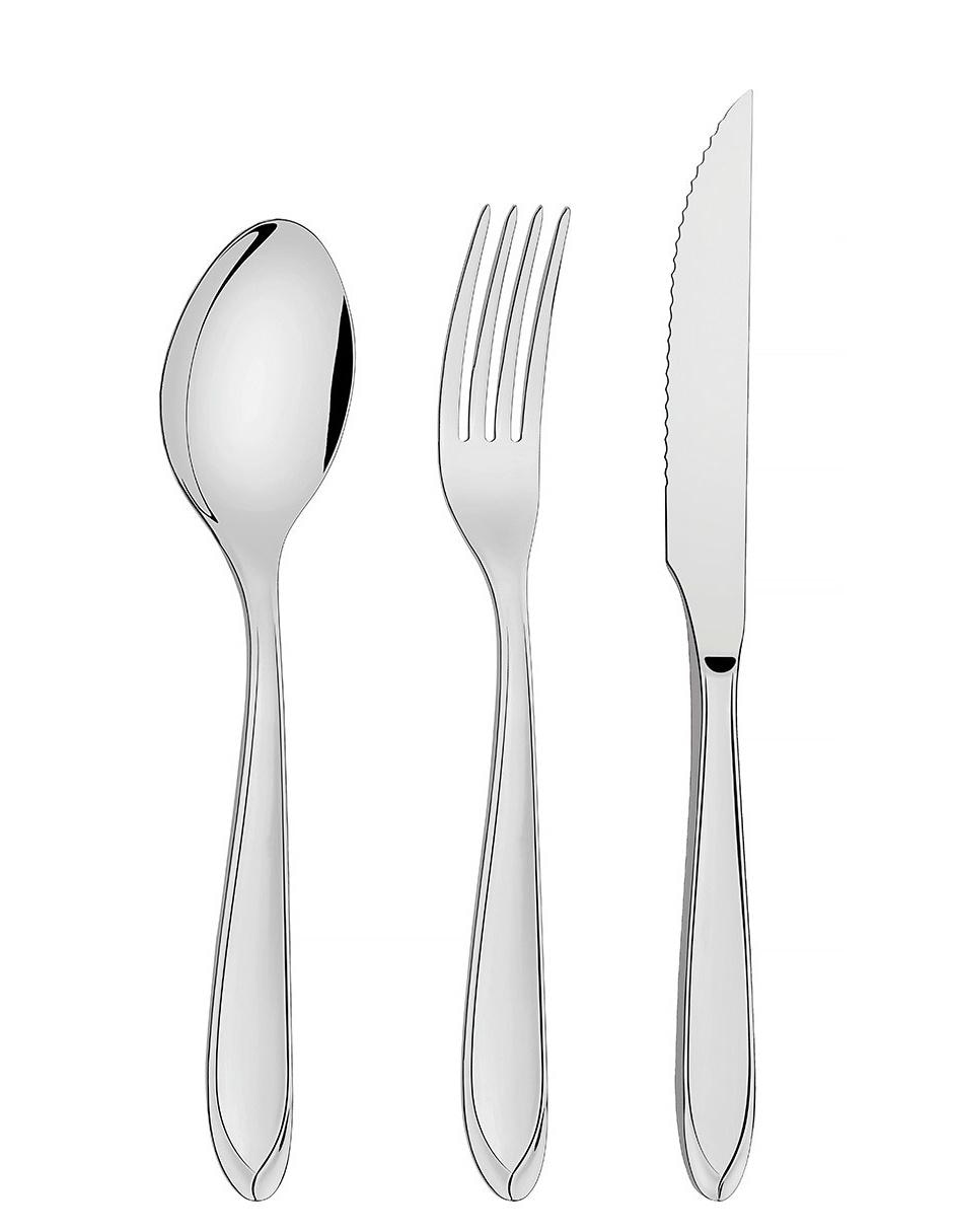 Set cubiertos de acero 24 piezas 2