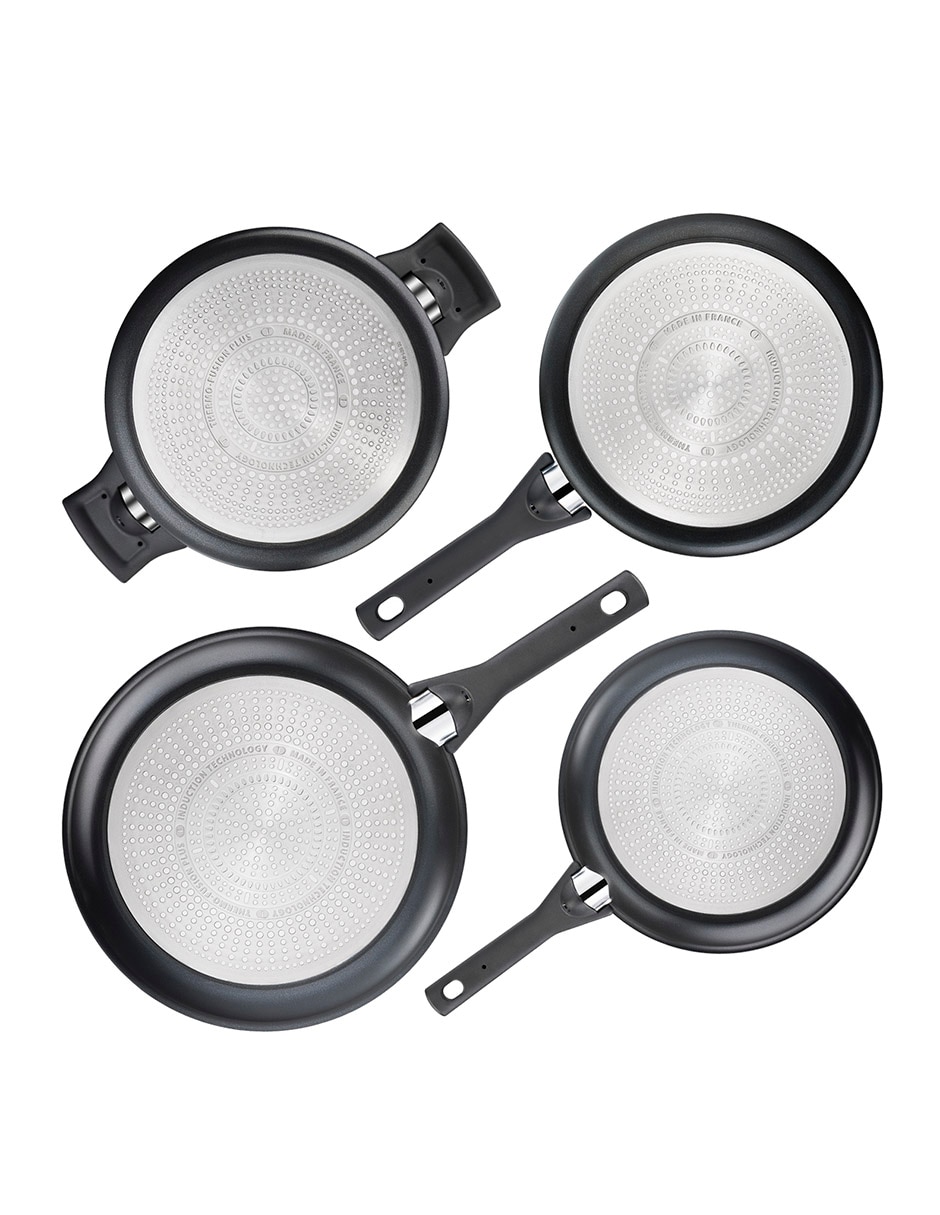 Batería de cocina Hard Titanium Pro de aluminio antiadherente titanio 12 piezas 8