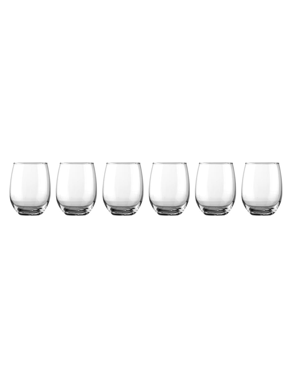 Comprar Set de 6 Vasos Vidrio Marca Haus - 370ml