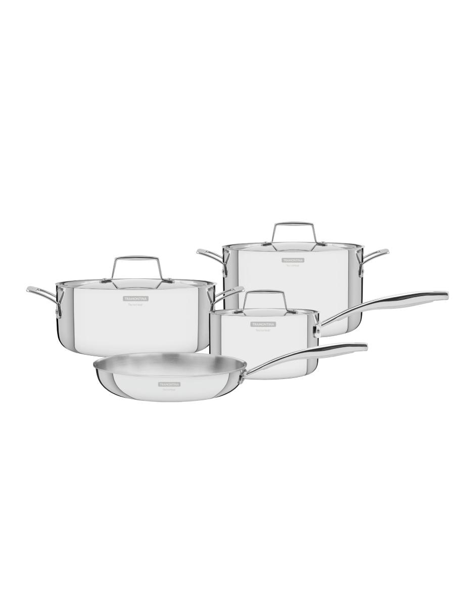 Batería de cocina 7 piezas grano de acero inoxidable Batería de cocina 7 piezas grano de acero inoxidable