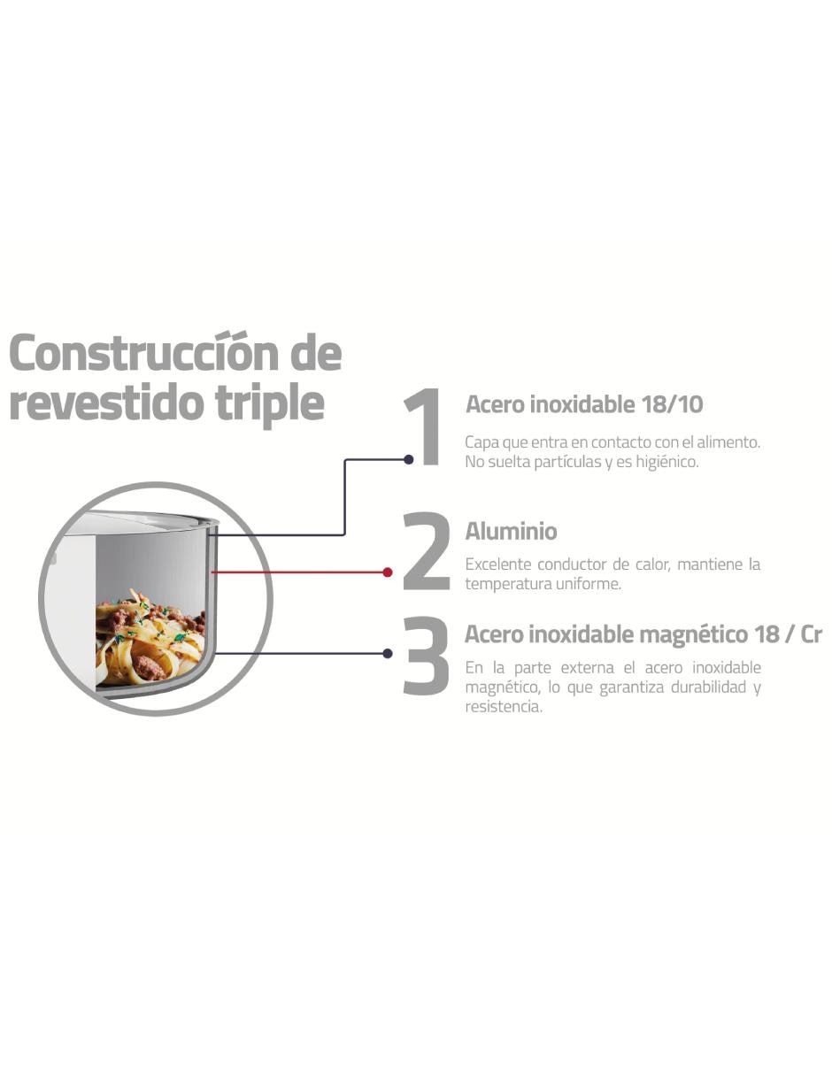 Batería de cocina 7 piezas grano de acero inoxidable 2