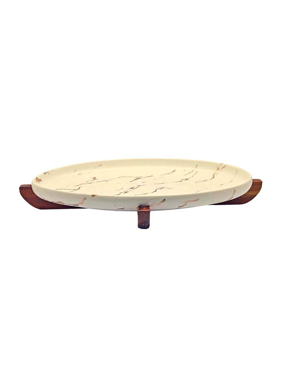 Plato navideño de madera
