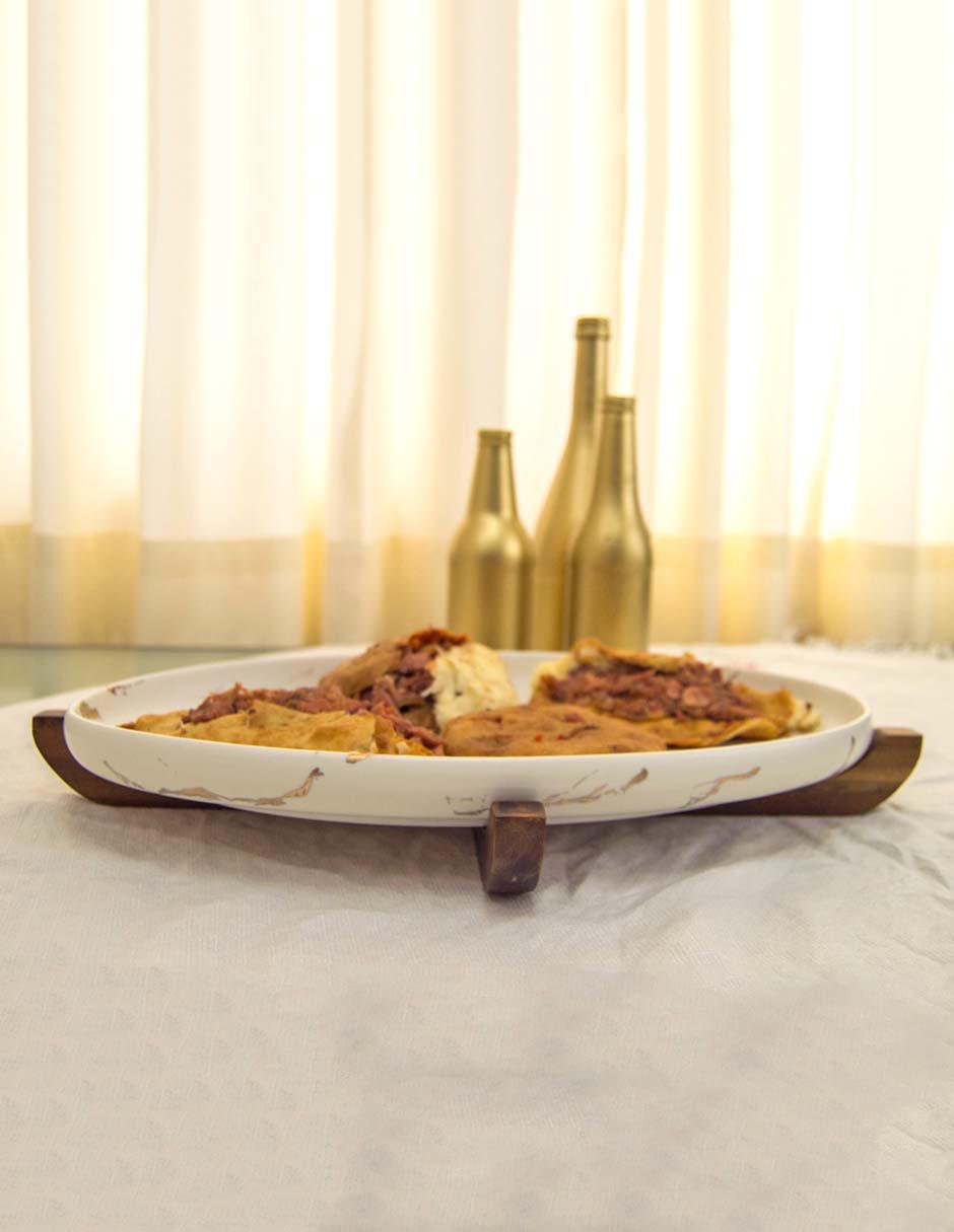 Plato navideño de madera 2