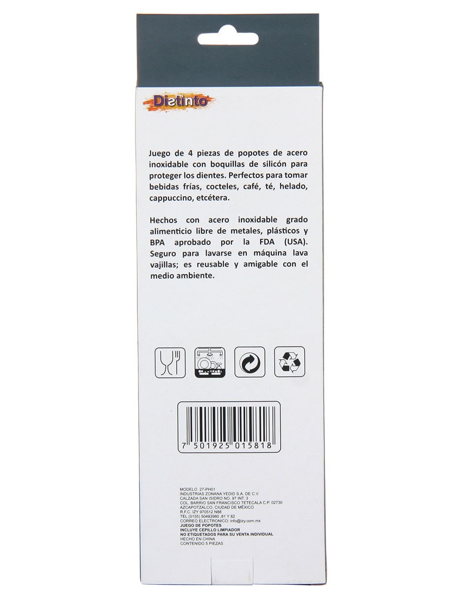 Set de 4 popotes 4