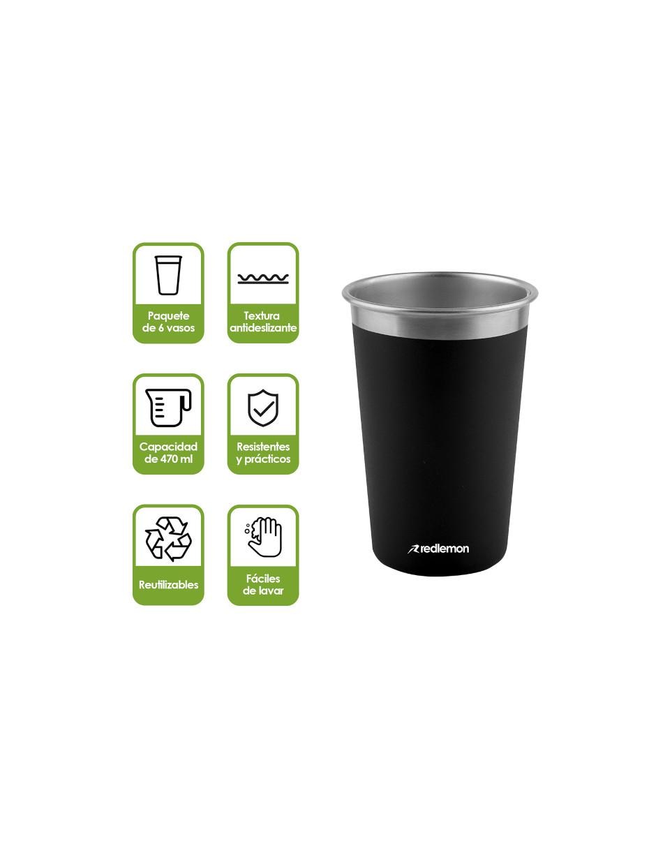 Set de vasos Red Lemon acero inoxidable