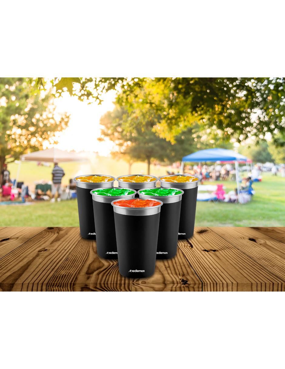 Set de vasos Red Lemon acero inoxidable