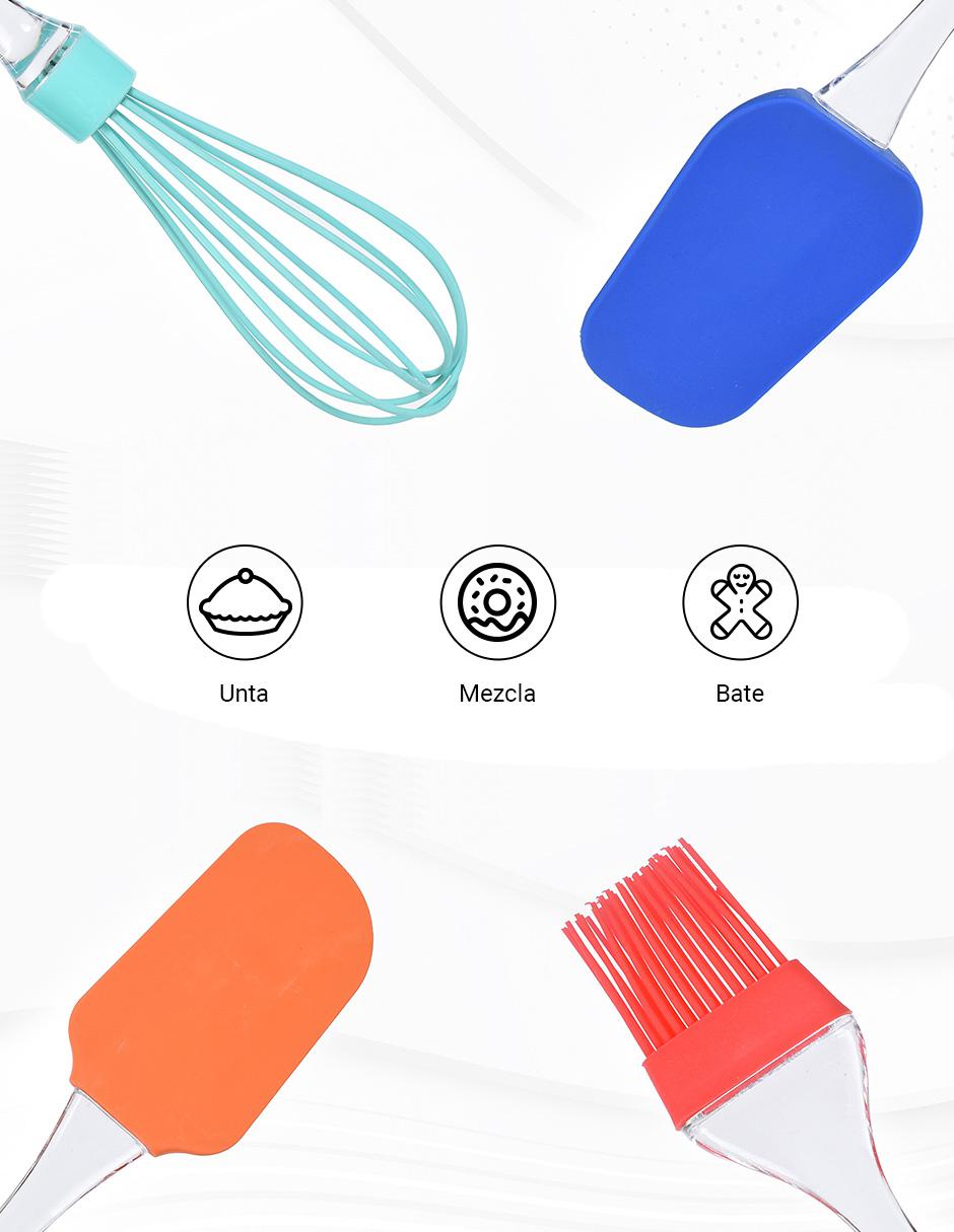 Set utensilios de silicón 6
