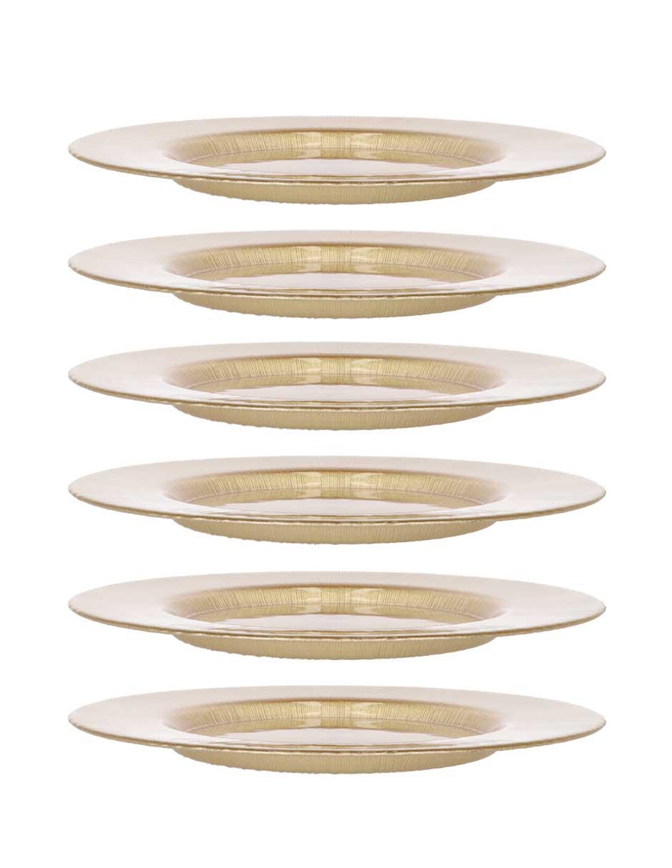 Set de 6 Platos base vidrio Circle 3