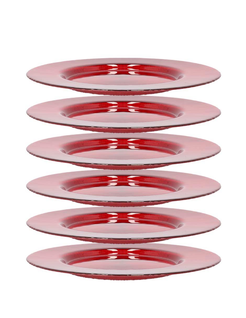 Set de 6 platos base vidrio 3