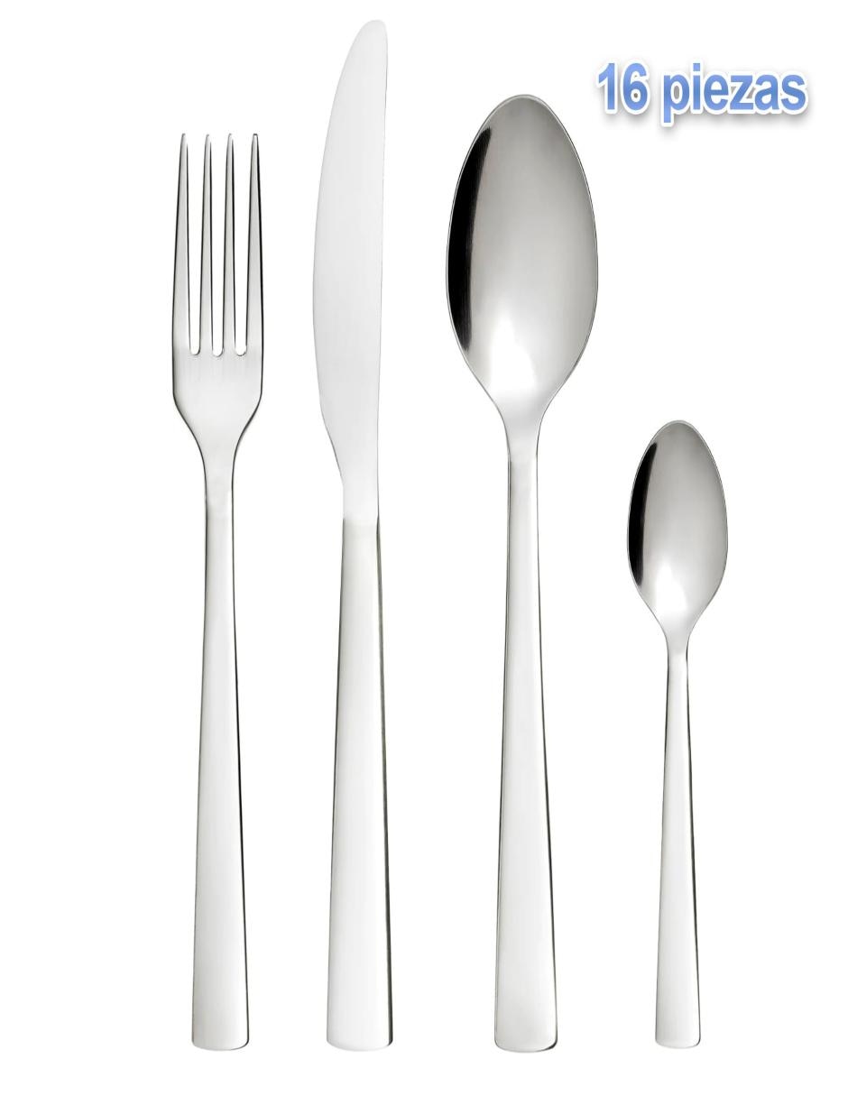 Set cubiertos de acero inoxidable 16 piezas 2