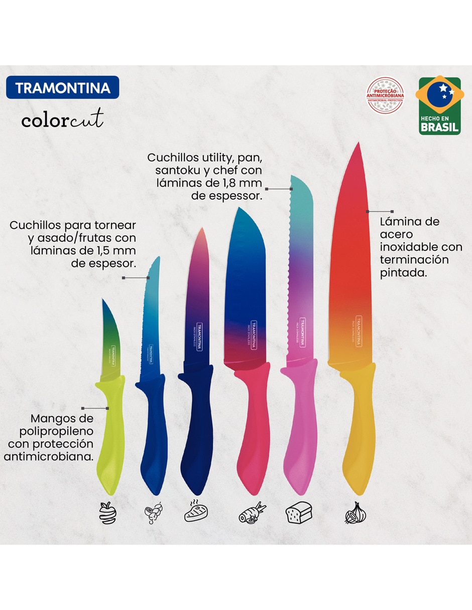 Set de cuchillos multiusos  6 piezas 4