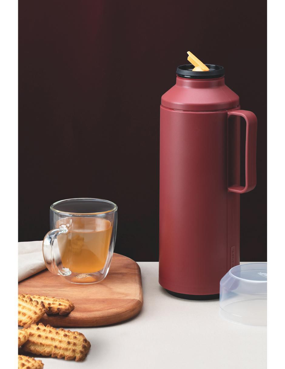 Termo de plástico con tapa rosca 1 L 2