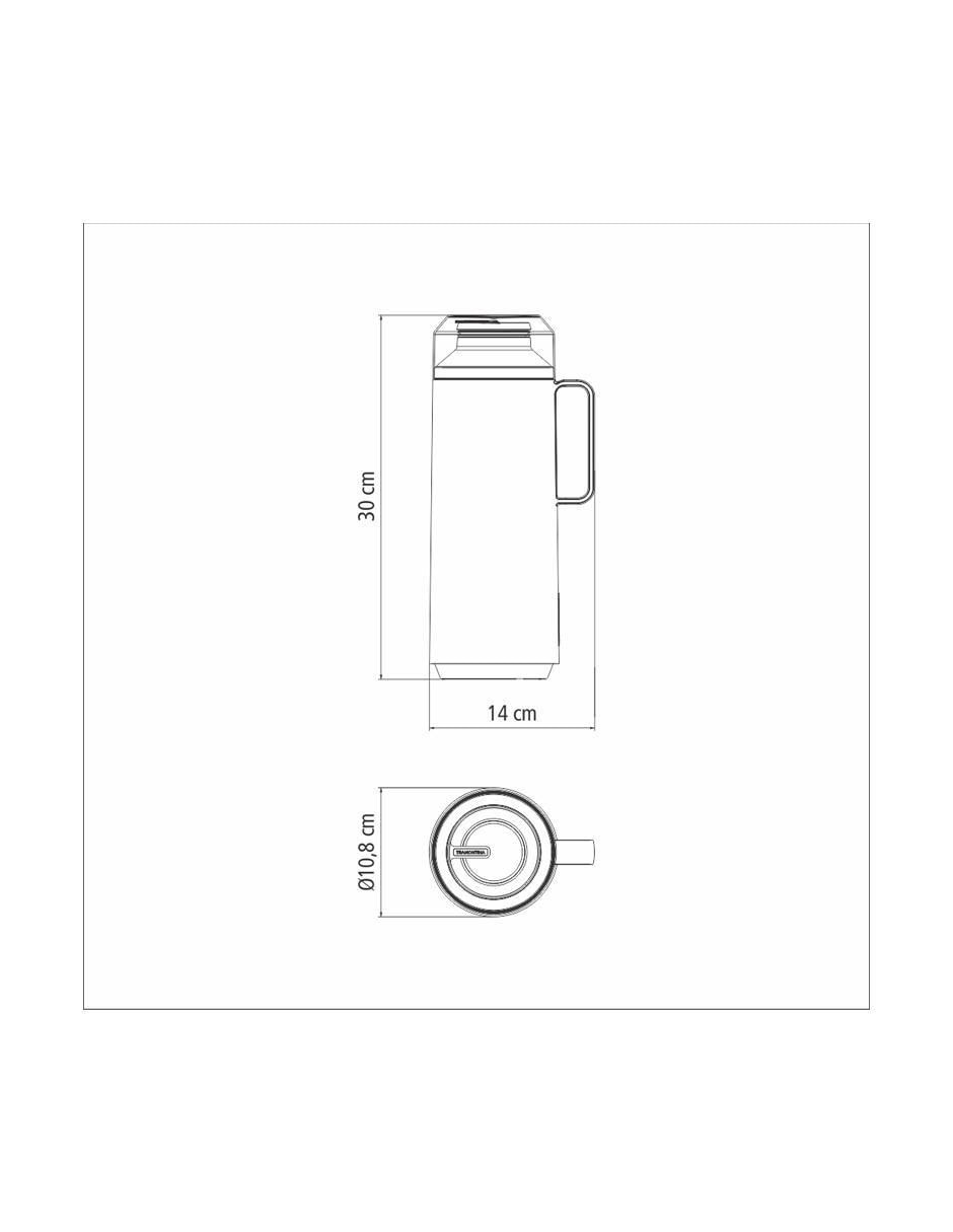 Termo de plástico con tapa rosca 1 L 6
