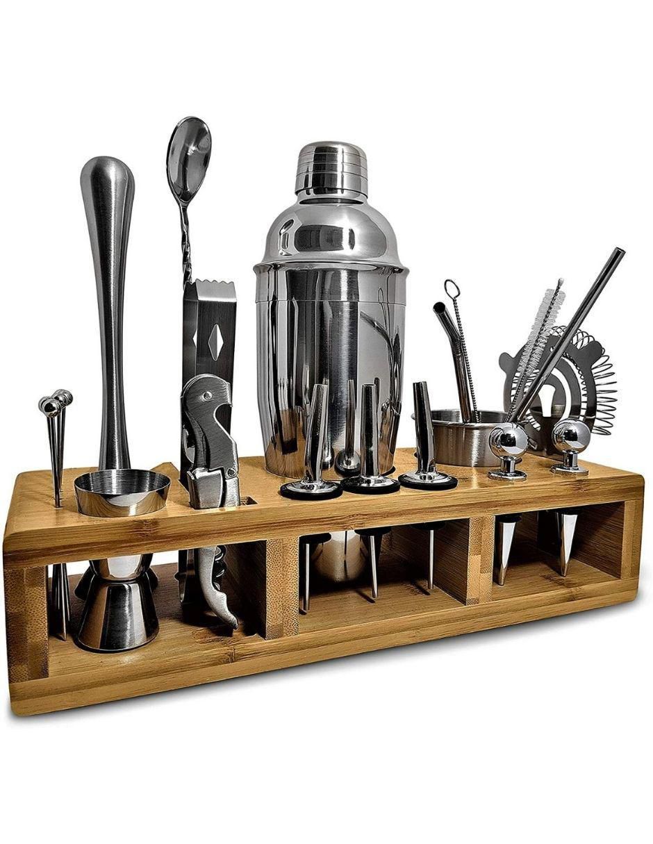 Set Coctelera de acero inoxidable