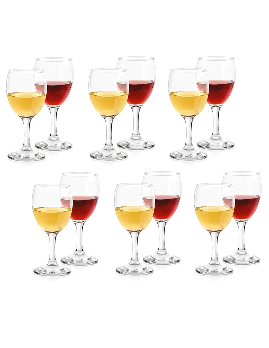 Set de copas para vino Aragon de vidrio 12 piezas 2