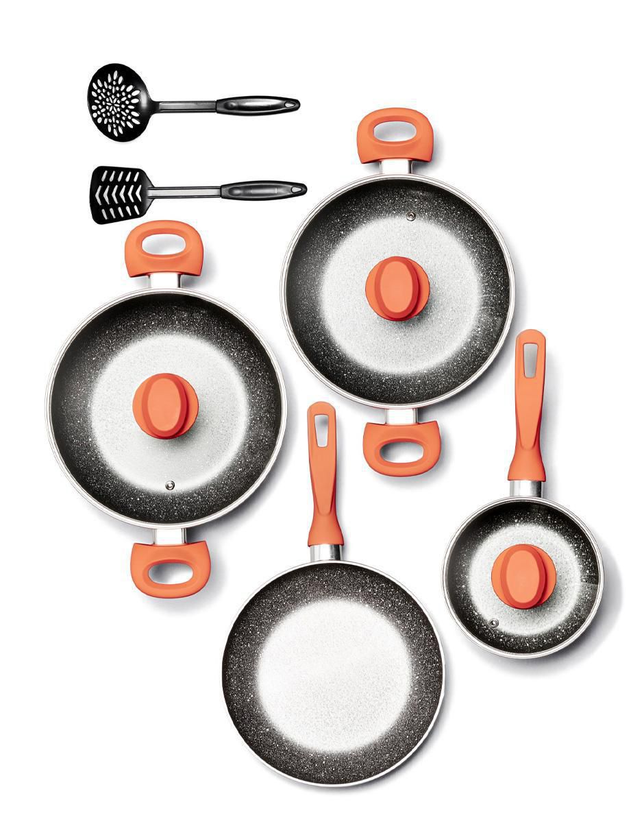 Batería de cocina de aluminio antiadherente 9 piezas 2