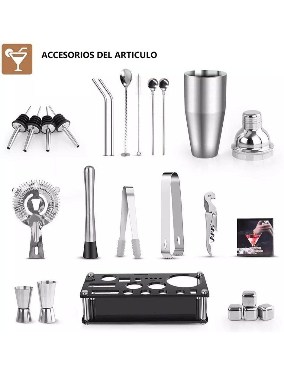 Juego de Coctelera de acero inoxidable 4