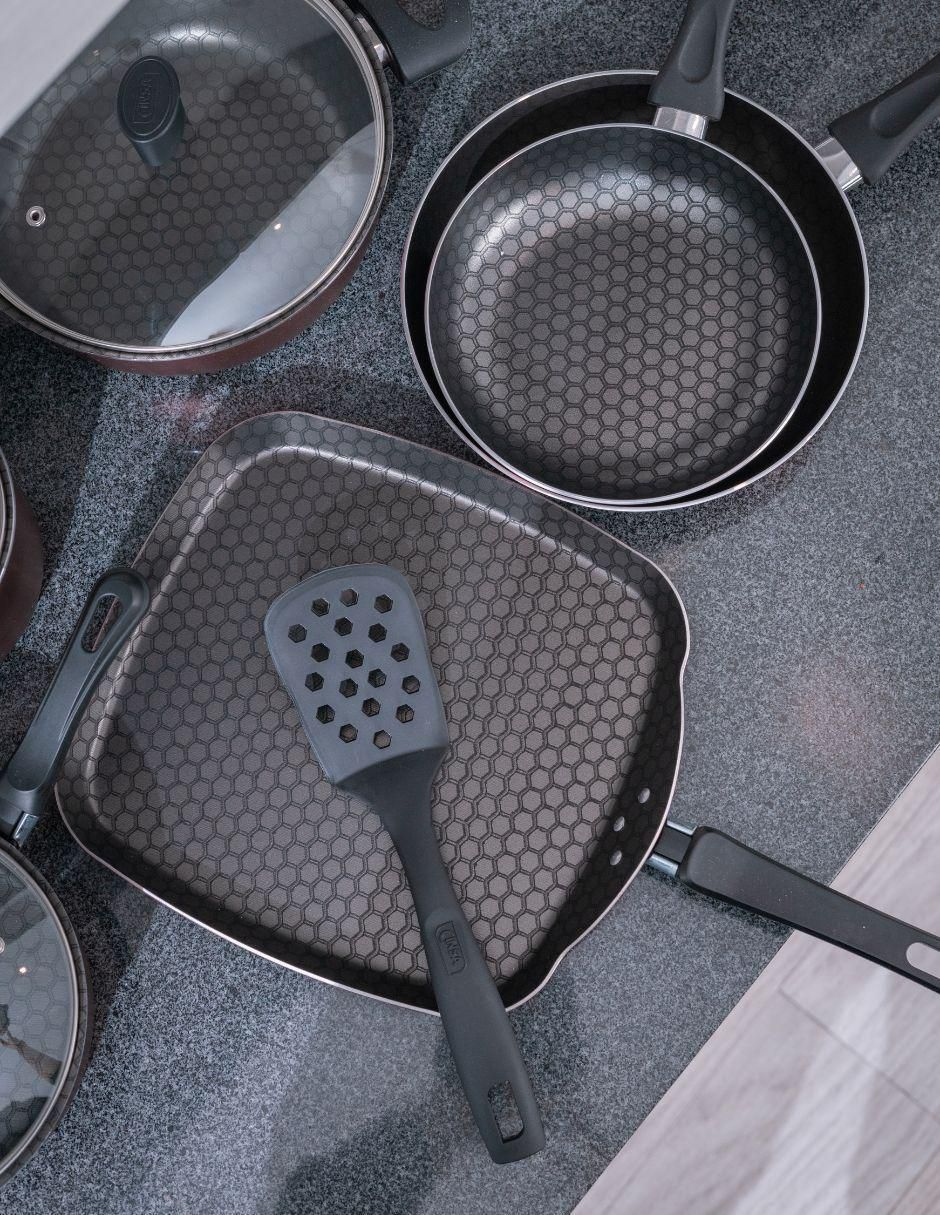 Batería de cocina Magnifica de aluminio antiadherente diamante 10 piezas 9