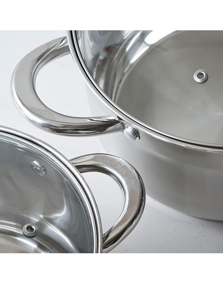 Batería de cocina Irlanda de acero inoxidable 9 piezas 2