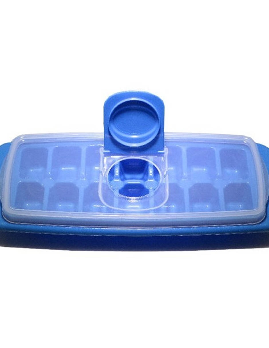 MOLDE PARA HIELOS CON TAPA AZUL