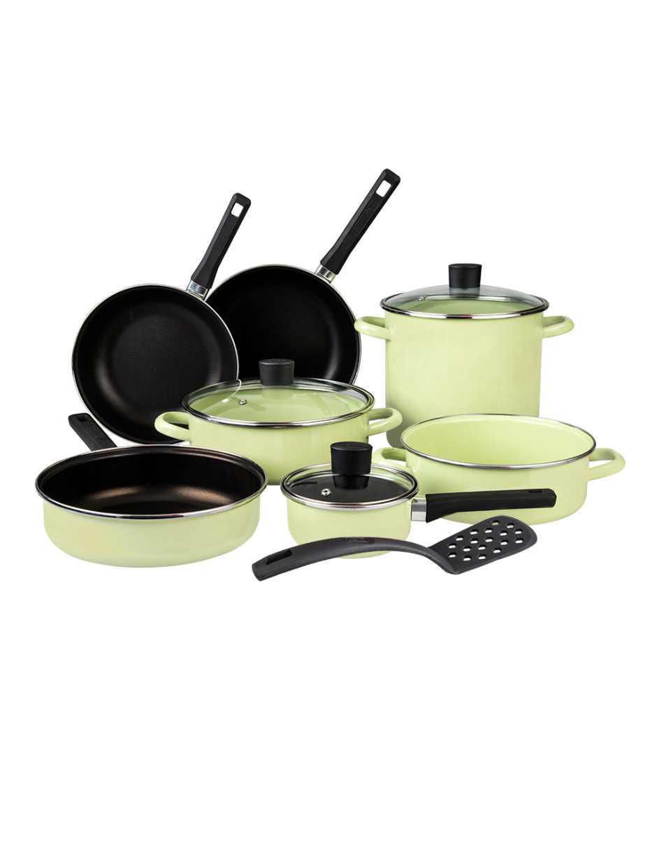 Batería de cocina Pontevedra de acero vitrificado antiadherente convencional 11 piezas 5